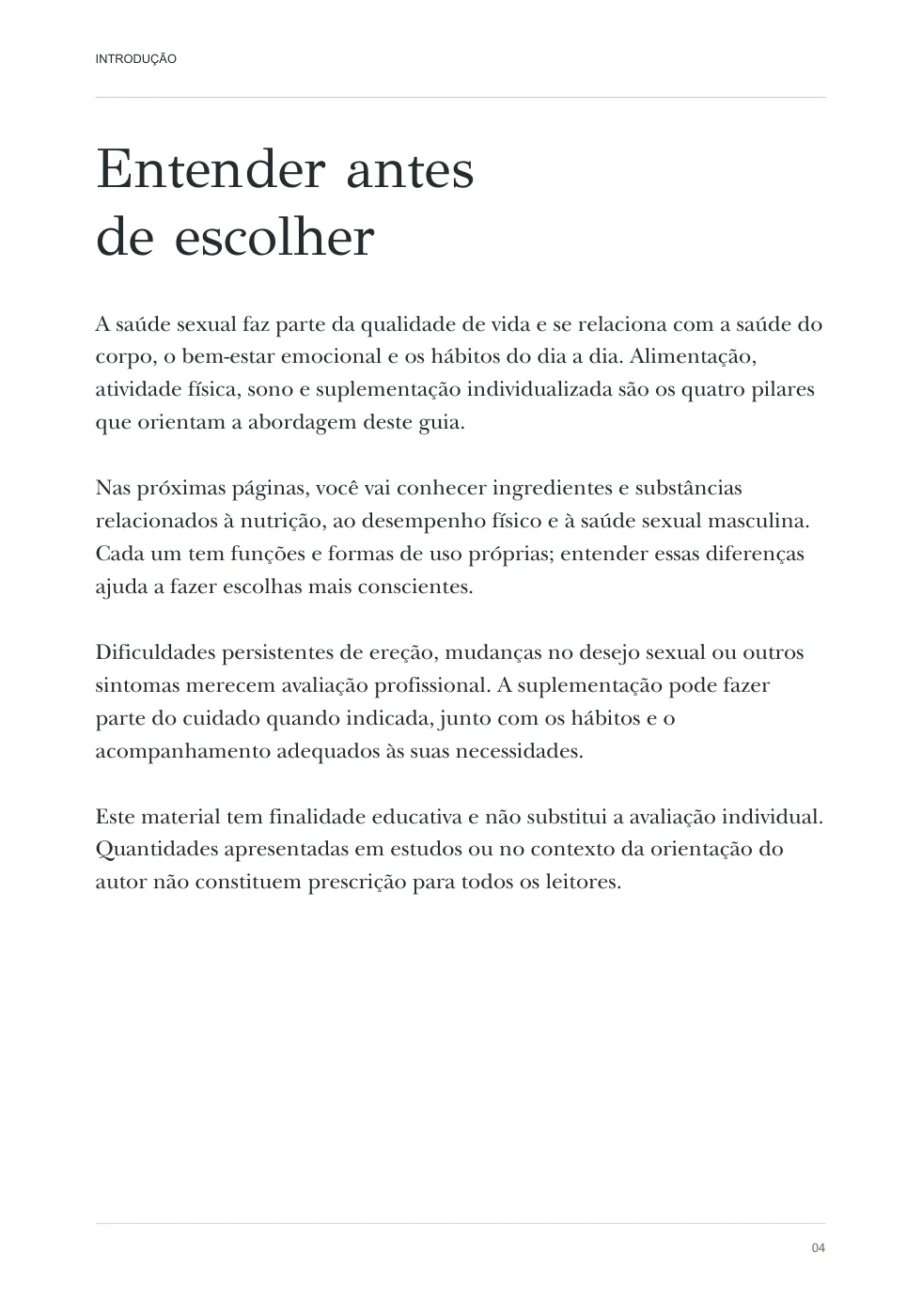 Página 4 do e-book: Entender antes de escolher